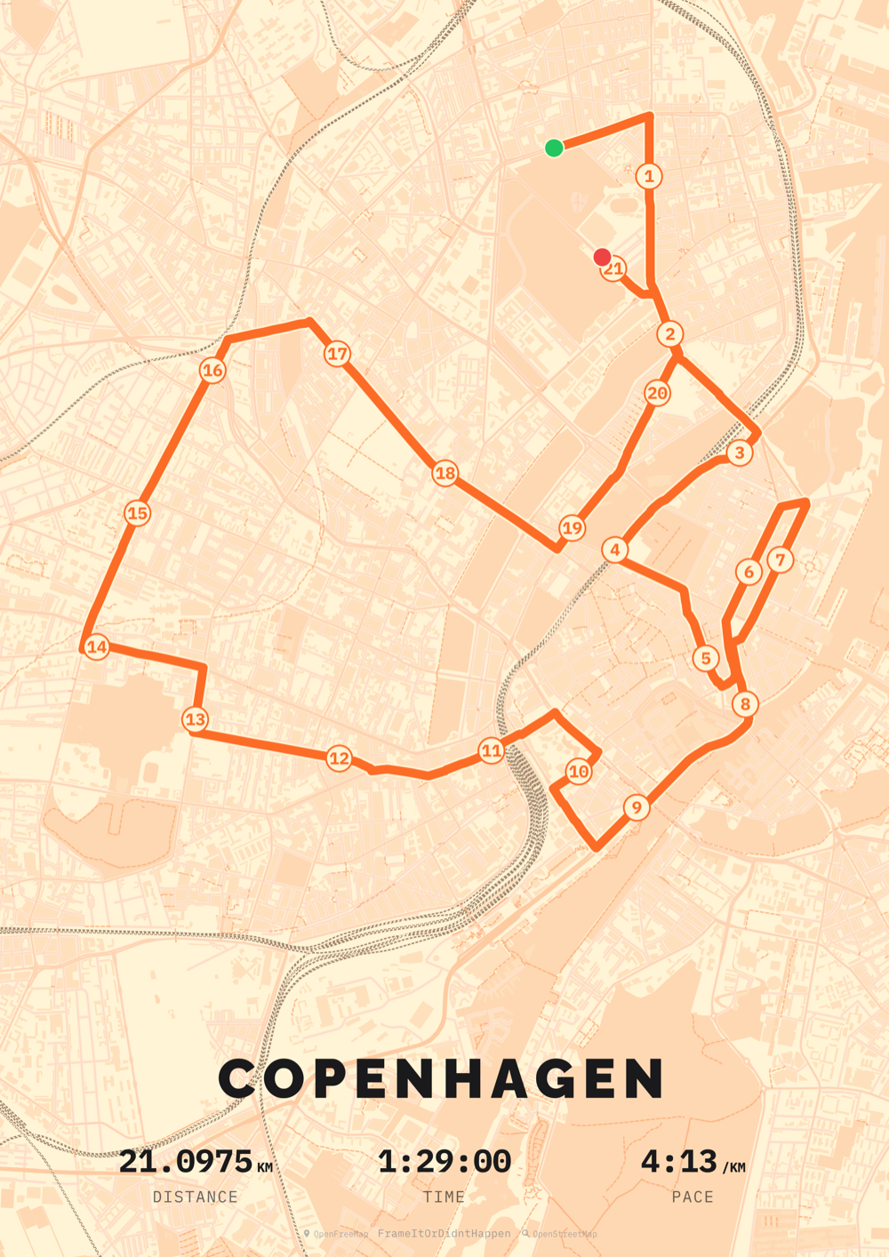 Burnt Orange filter route poster