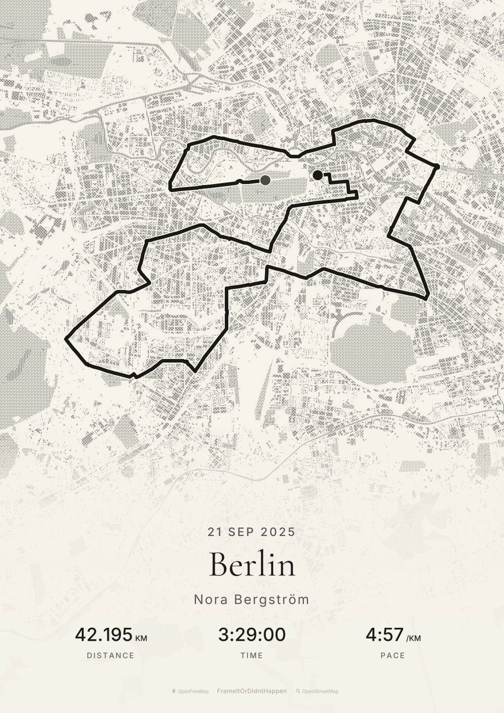 Engraved · A3 route poster
