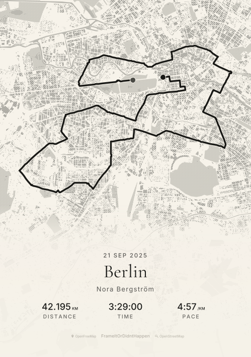 Engraved · A5 route poster