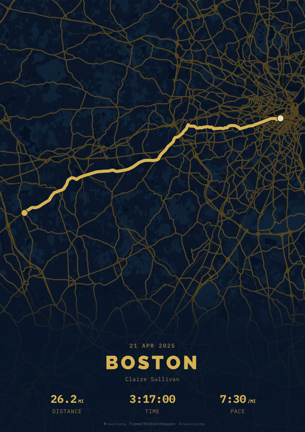 Midnight Blue filter route poster
