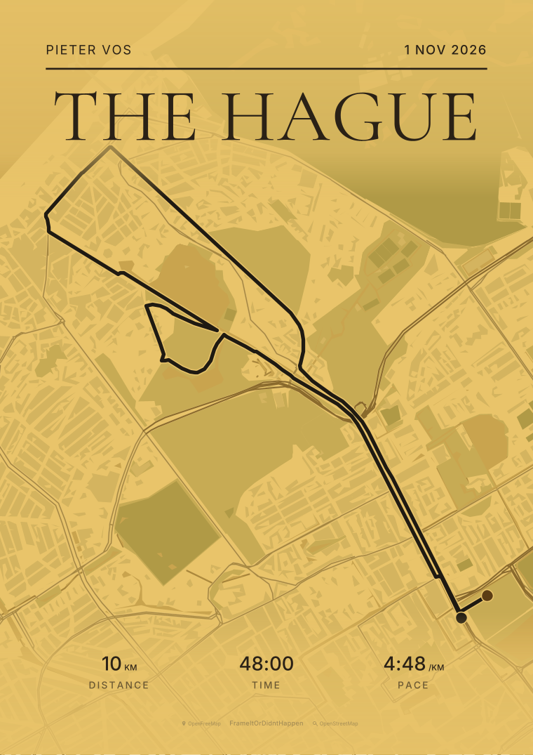 Mustard · The Hague route poster