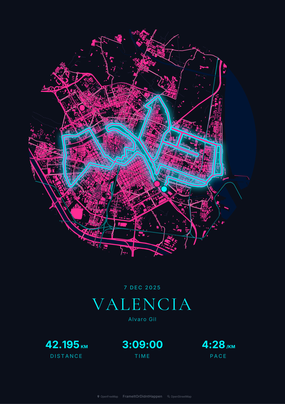Neon filter route poster