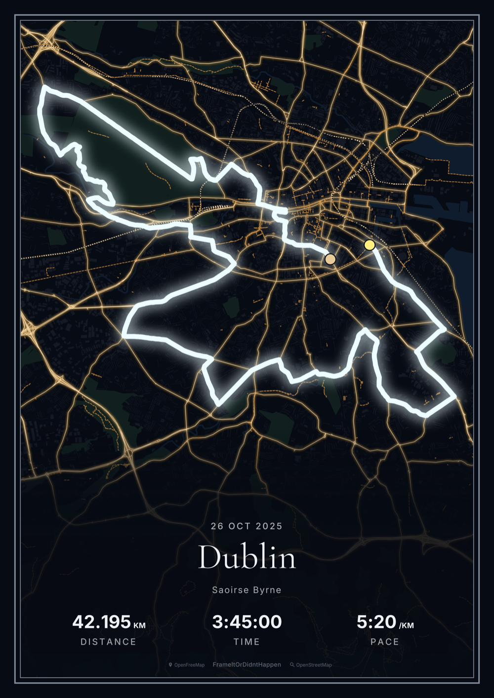 Night Lights filter route poster