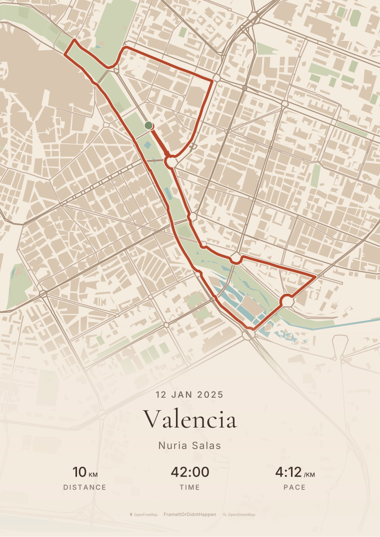 Terracotta · Valencia route poster